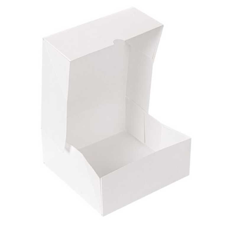 Boite patisserie 13x13xh5cm blanche