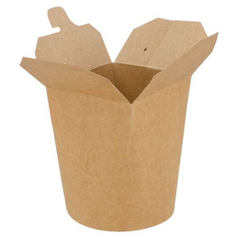 Pot à nouilles carton Ø9,7xh9cm 768ml brun