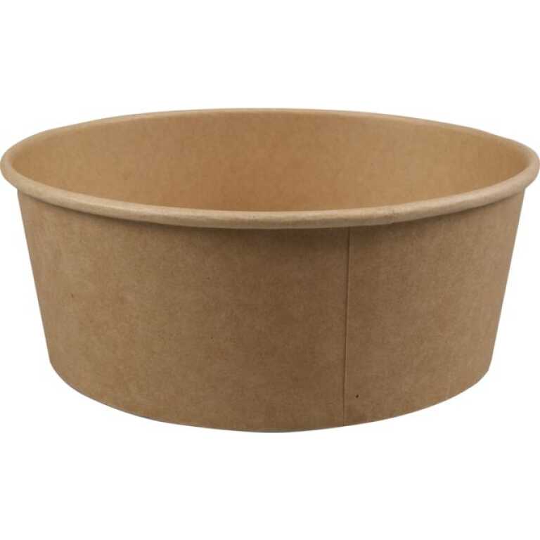 Saladier carton Ø18,4xh6,7cm 1,3L brun
