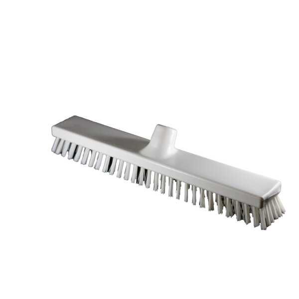 Brosse lave-pont poils durs 40cm blanche