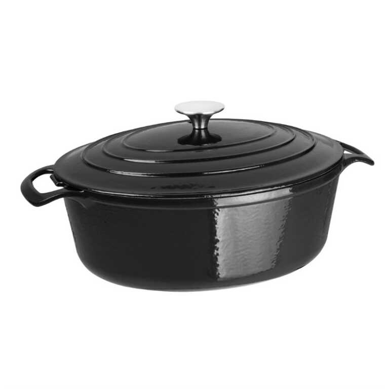Casserole fonte 24x29xh11cm 5L noire Vogue