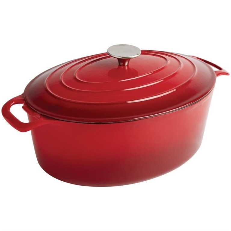 Casserole fonte 24x30xh11cm 5L rouge Vogue