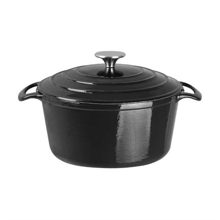 Casserole fonte Ø24xh13,5cm 4L noire Vogue