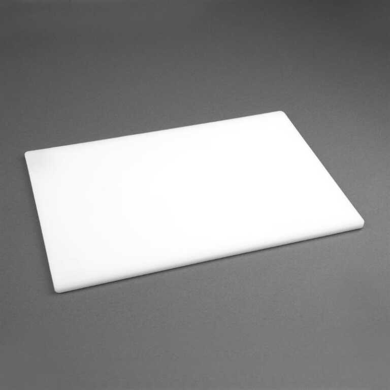 Planche à découper PEBD 45x30cm blanche Hygiplas