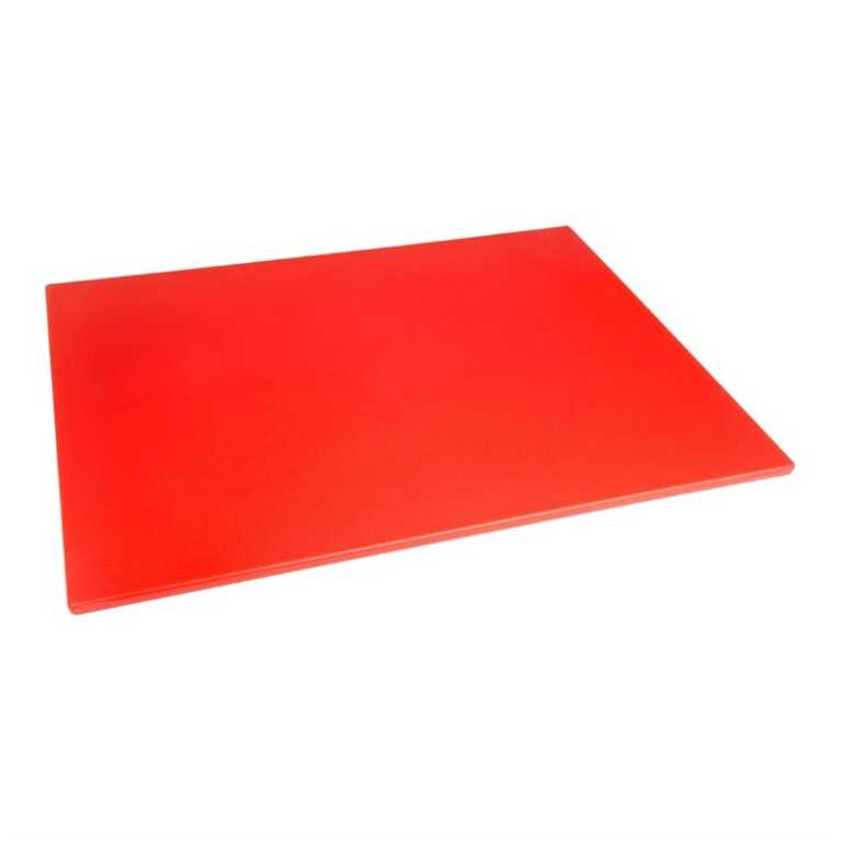 Planche à découper PEBD 60x45xh1cm rouge Hygiplas
