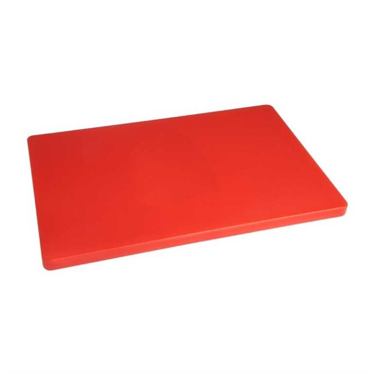 Planche à découper PEBD 60x45xh2cm rouge Hygiplas