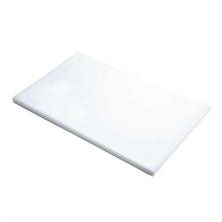 Planche à découper PEHD 60x40xh2cm blanche GastroM