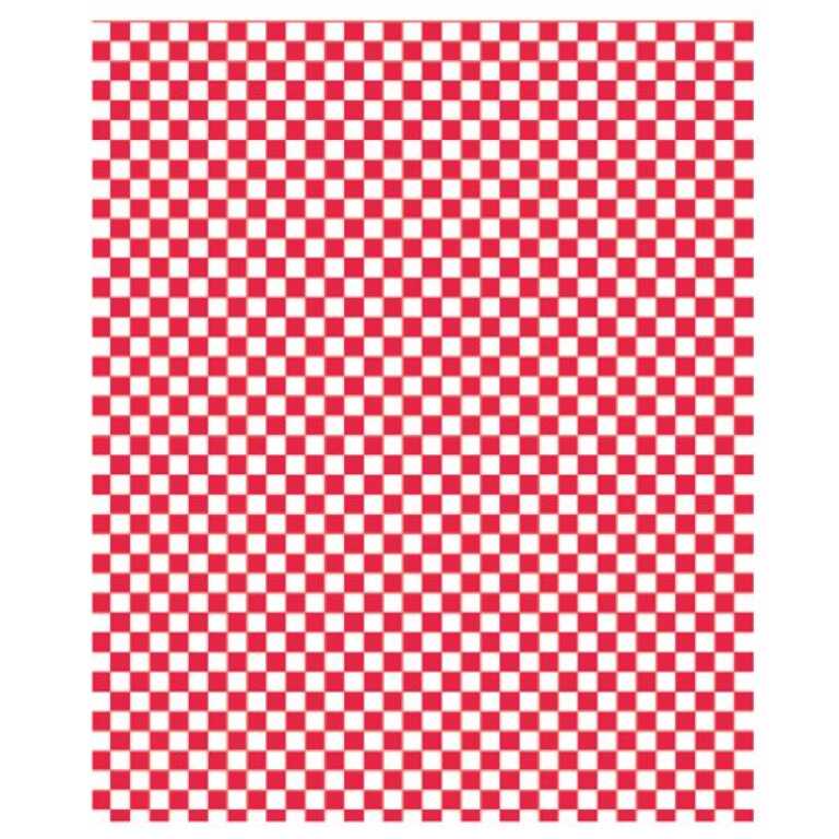 Papier ingraissable 31x38cm vichy rouge