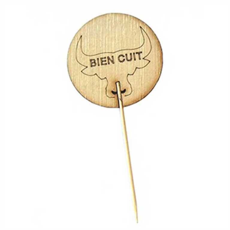 Pique cuisson bambou 9cm "Bien Cuit"