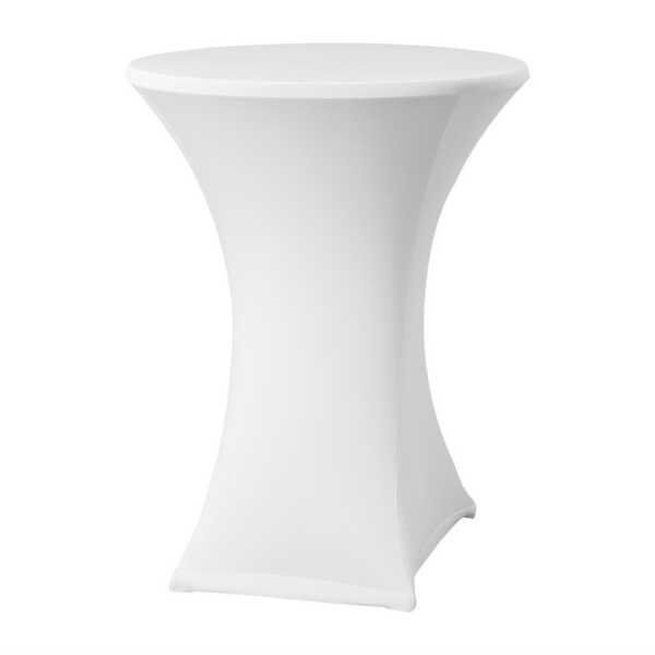 Housse mange-debout blanche avec top Ø80-85cm