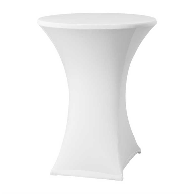Housse mange-debout blanche avec top Ø80-85cm