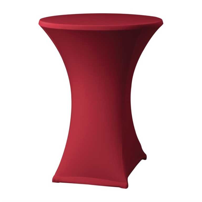 Housse mange-debout bordeaux avec top Ø80-85cm