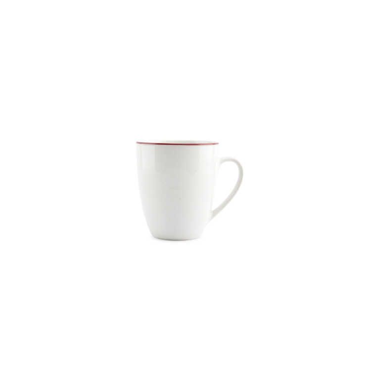 Mug 38cl rouge Rim Basic White BB