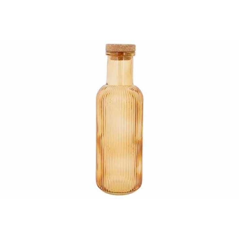 Bouteille 1L ocre avec bouchon Liège Cosy & Trendy