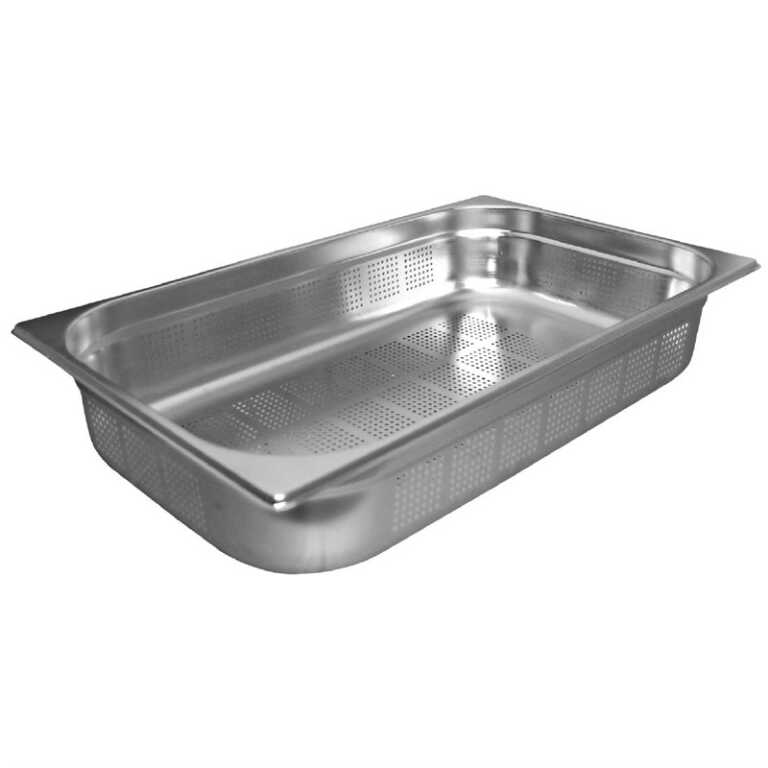 Bac gastro inox GN1/1 h10cm 13,5L perforé Vogue
