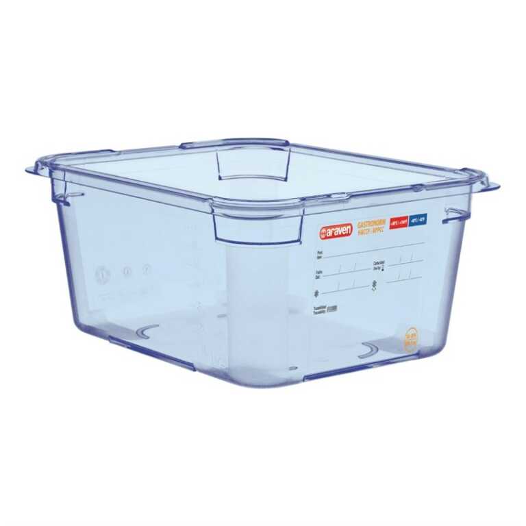 Boite alimentaire ABS GN1/2 h15cm bleue Araven