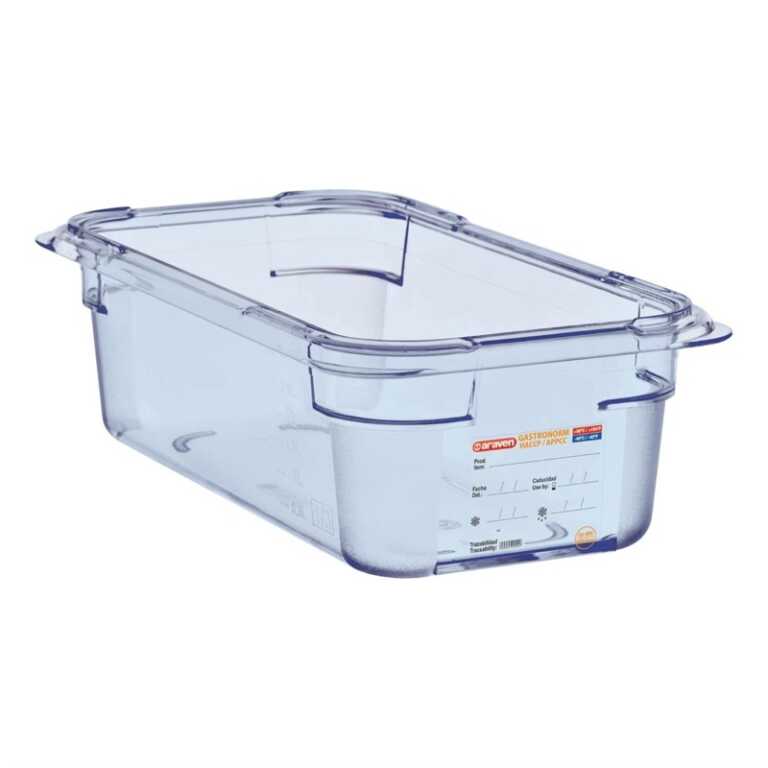 Boite alimentaire ABS GN1/3 h10cm bleue Araven