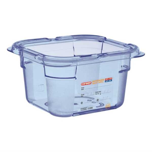 Boite alimentaire ABS GN1/6 h10cm bleue Araven