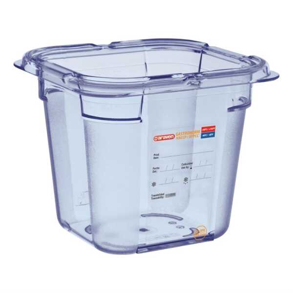 Boite alimentaire ABS GN1/6 h15cm bleue Araven