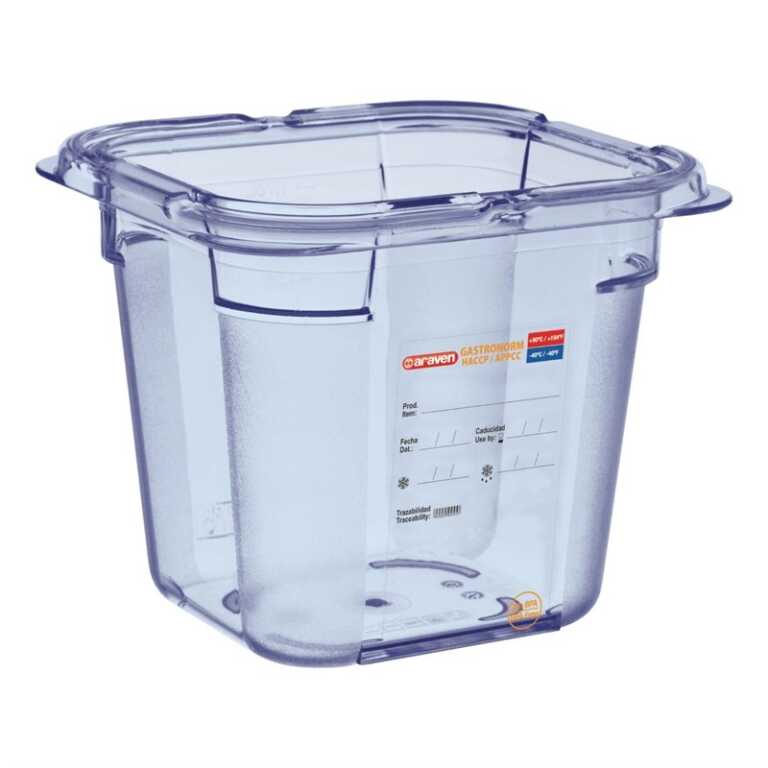 Boite alimentaire ABS GN1/6 h15cm bleue Araven