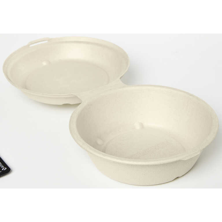 Boite burger bagasse Ø18,5xh7cm 750ml