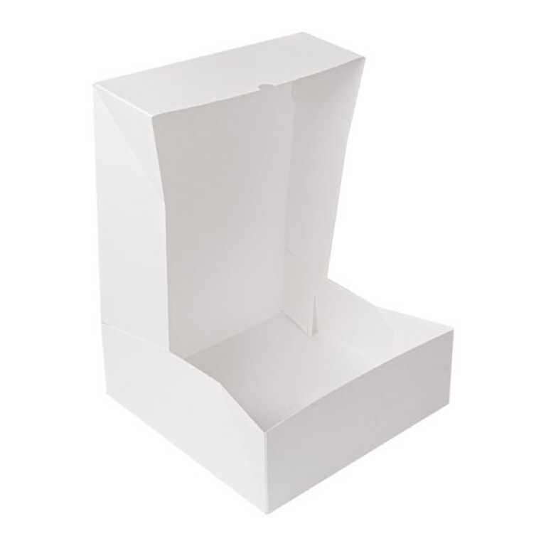 Boite patisserie 13x13xh8cm blanche