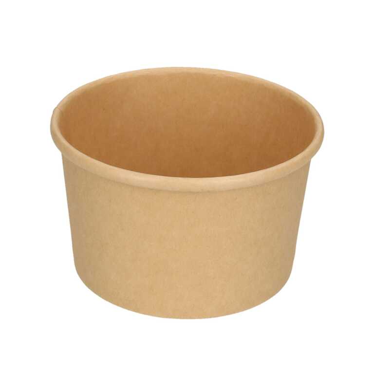 Pot à dessert carton Ø9,5xh5,5cm 250ml brun
