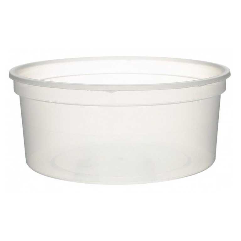 Pot à soupe plastique PP Ø11x5cm 350ml transparent