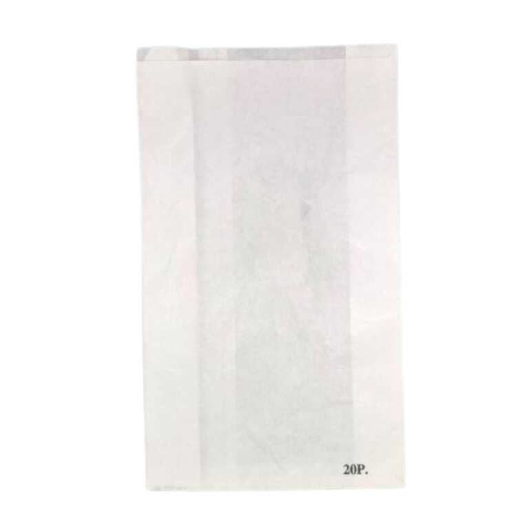 Sac papier 20P 27xh46cm blanc