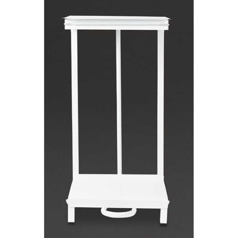 Support pour sac poubelle 43x33xh88cm blanc Jantex
