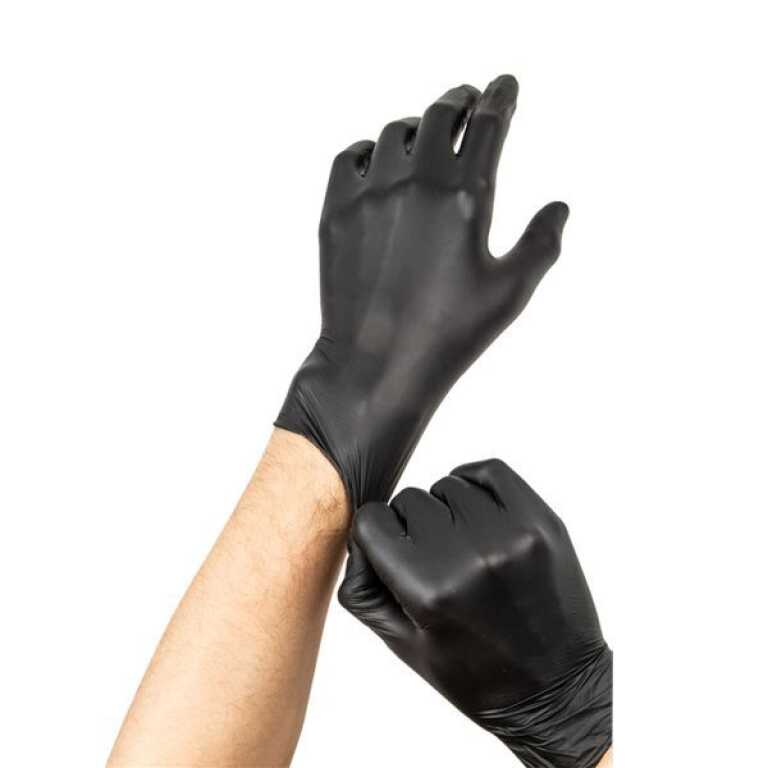 Gant nitrile 4gr non poudré noir M