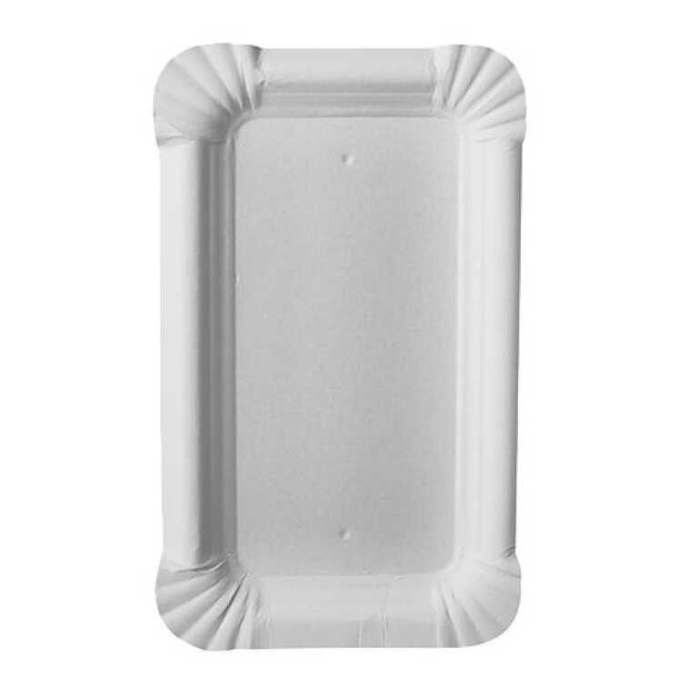 Assiette carton 16x23cm blanche