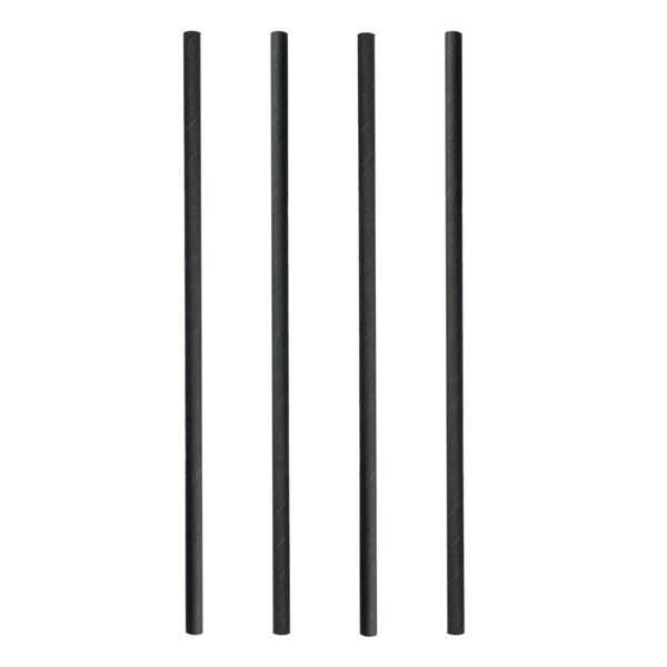 Paille carton 0,6x19,7cm noire