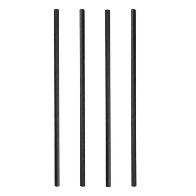 Paille carton 0,6x19,7cm noire