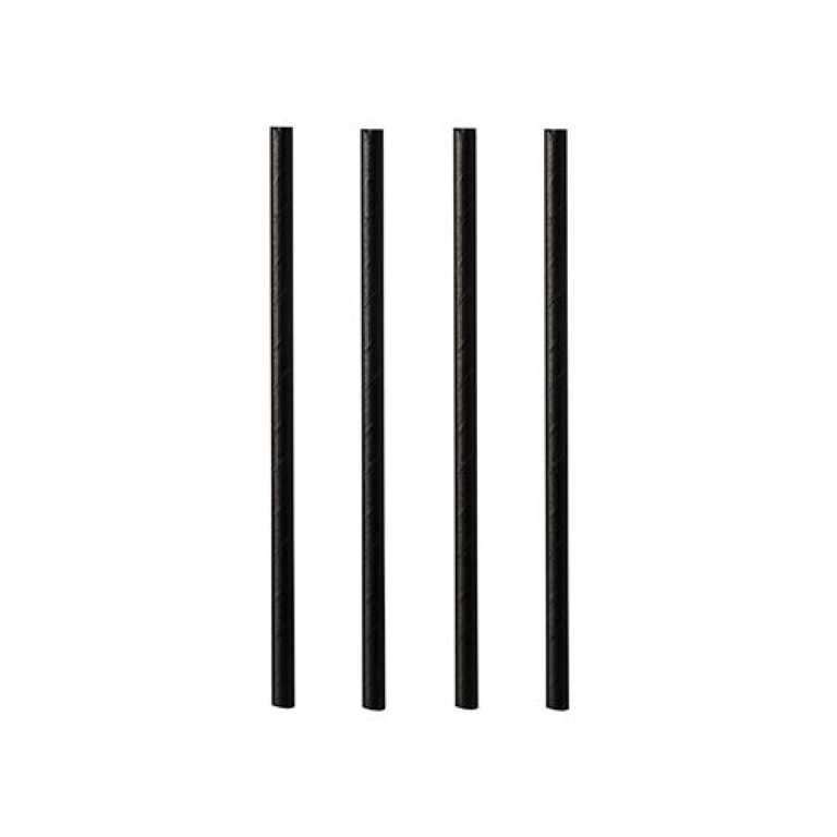Paille carton 0,8x12,5cm noire