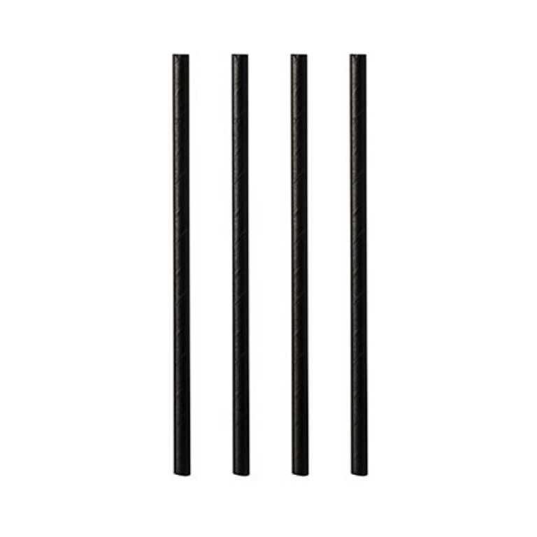 Paille carton 0,8x25cm noire